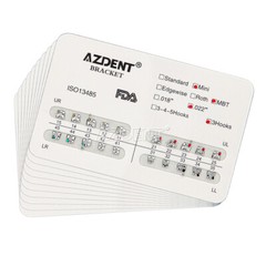 10 X AZDENT Dental Orthodontic Brackets Braces Mini MBT.022 Hook 3 Metal
