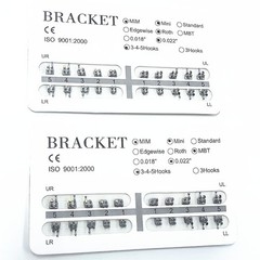 20 Pack Orthodontic Dental Brackets MINI MBT/ROTH 022 345 Hooks Braces MIM