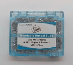 Dental Orthodontics Bondable Buccal Tubes 1st 2nd Molar Roth/MBT 022 Mesh Base