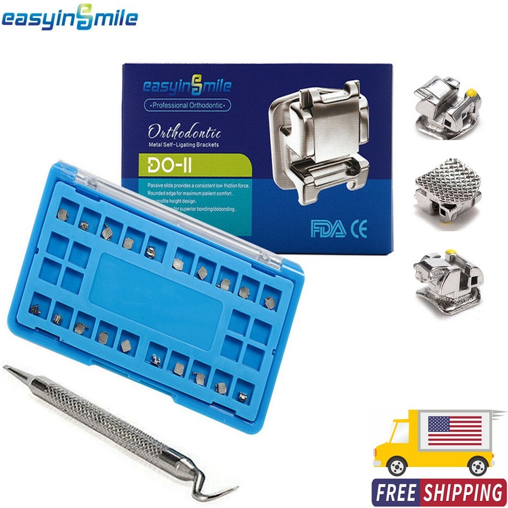 Easyinsmile Dental Self-Ligating Braces Orthodontic Metal Brackets Roth/MBT Hook