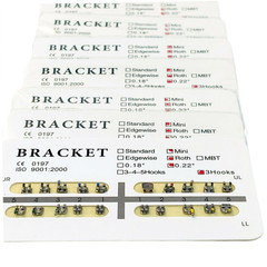 10Pack Dental Orthodontic Monoblock Metal Brackets Brace 18/22 Edgewise Roth MBT