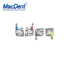 MacDent Dental Orthodontic Metal Brackets MIM MBT/ROTH 022/018 345H Monoblock