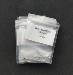 20pcs Dental Orthodontic Lingual Buttons Direct Bond Eyelets Round Base Brackets