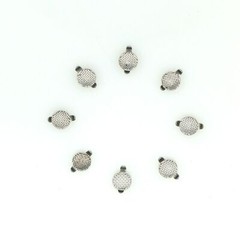Dental Cleat Double Wing Ortho Bonding Round Lingual Button Mesh Base 10Pcs/Bag