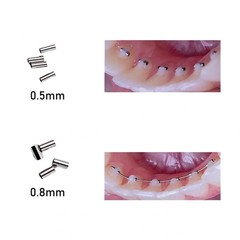 Dental Orthodontic Mini Stop Hooks Crimpable Hook Closed for Arch wire 0.5/0.8mm