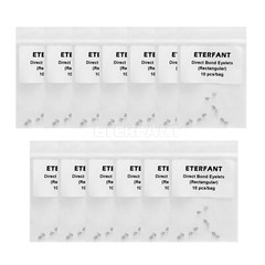 10PCs ETERFANT Dental Ortho Lingual Buttons Direct Bondable Eyelet Rectangular
