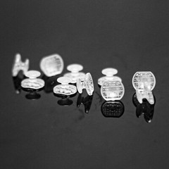 Dental Orthodontic Bondable Clear Ceramic Lingual Button Round/Rectangular Bases