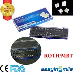 Dental Orthodontic Clear Roth/MBT Ceramic Bracket Braces 018 022 Slots 345 Hooks