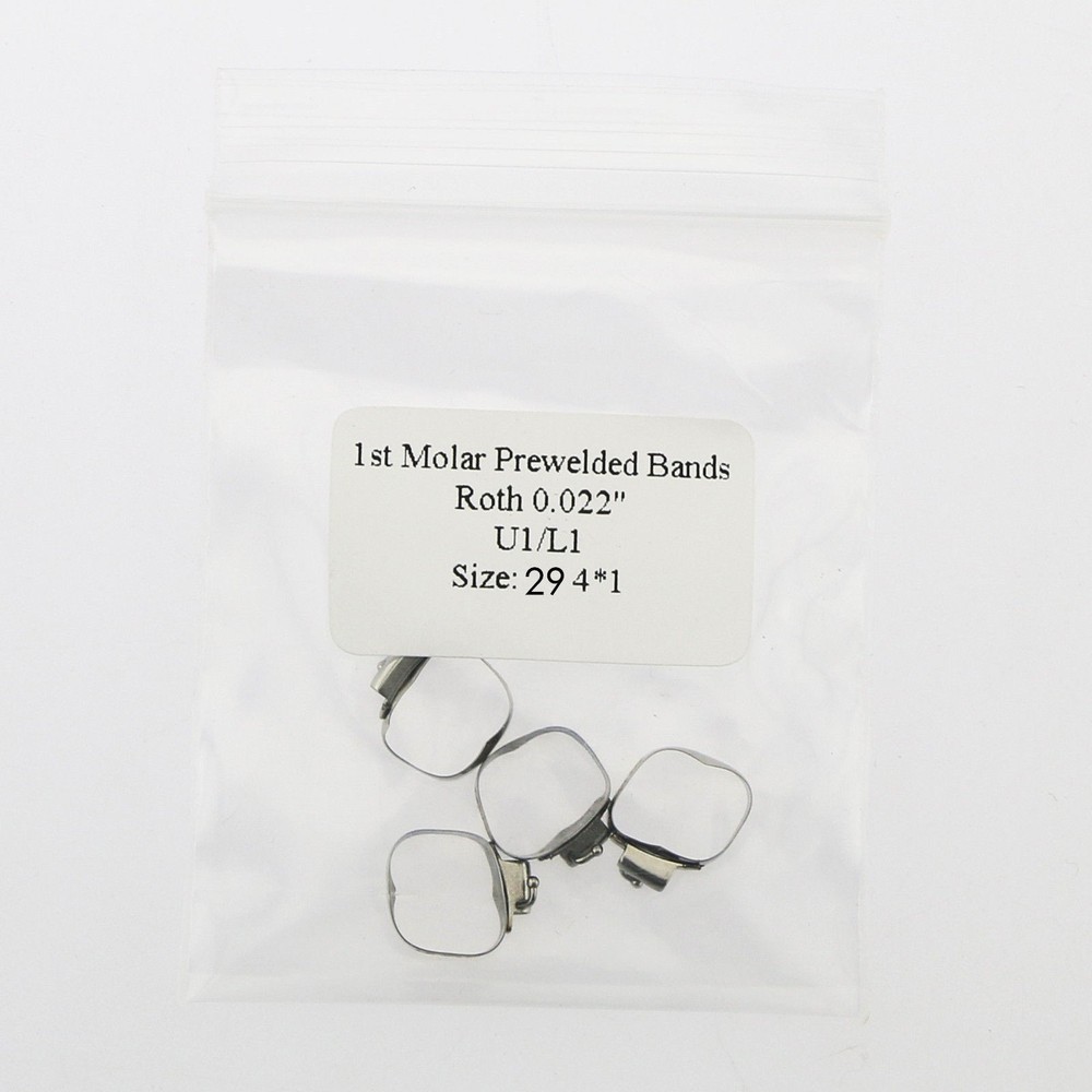 1/10Bags Dental Ortho Molar Buccal Tube Prewelded Bands U1/L1 U2/L1 U3/L2 29-43+