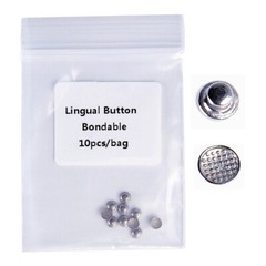 10 pcs/bag Dental Orthodontic Lingual Buttons Bondable Round One Piece Inblock