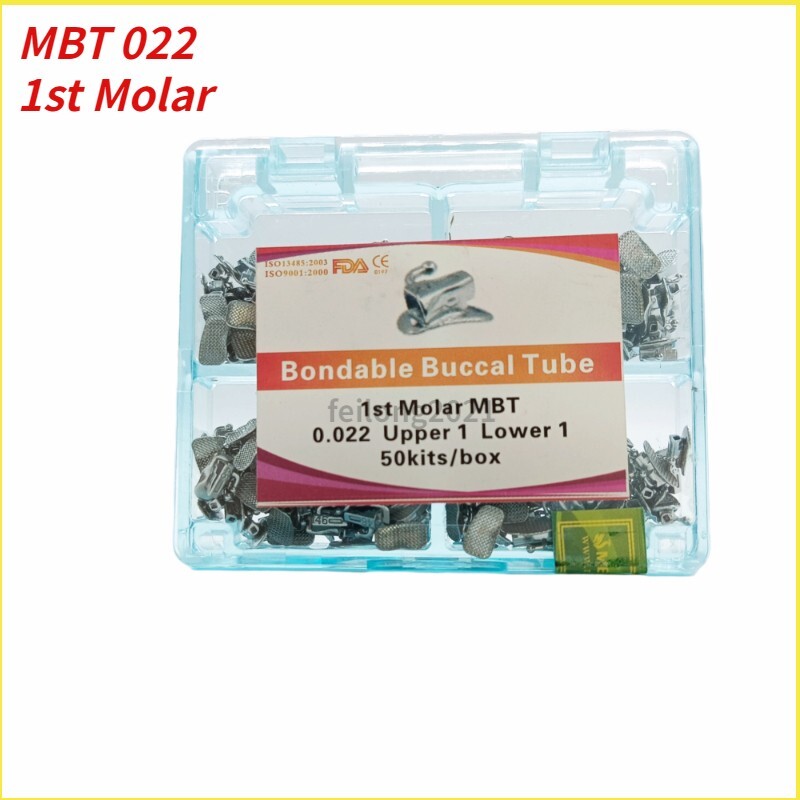 50Sets Dental Orthodontic Buccal Tube 1st Molar MBT 0.022 Single Mesh Base U1L1