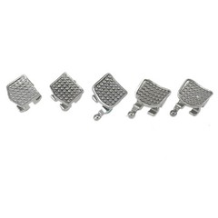 10 Sets Dental Orthodontic Brackets Mini Metal Braces Roth 022 345 Hooks MIM 5-5