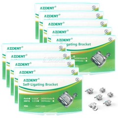 24Pcs AZDENT Dental Ortho Self-Ligating Bracket Braces MINI MBT 0.022 Hooks 345