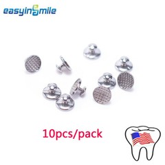 Dental Orthodontic Lingual Buttons Bondable MIM Mesh Round Base Bonding 10Pc/kit