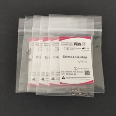 50 Pcs Dental Orthodontic Crimpable Stop Hooks Round Hole Wire Bracket End