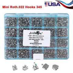 50 Sets Dental Orthodontic Brackets Braces MIM Mini Roth.022″ Hook 3 4 5 AZDENT