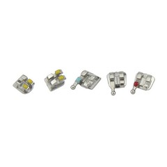 100 Kits Dental Brackets Orthodontic Metal Braces MIM Roth 022 345 Hooks 5-5