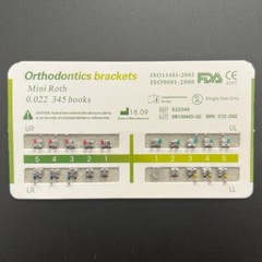 5 Sets Dental Orthodontic Metal Brackets Mini Roth 022 345 hooks Mesh Base CE