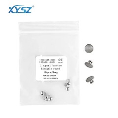 Dental Orthodontic Lingual Button Bottom Bondable 10pcs/Pack Tongue Side Buckle
