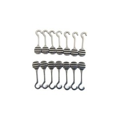 10 Pieces Bondable Sliding Crimpable Hook Long Curved 10Pcs pack Left Right
