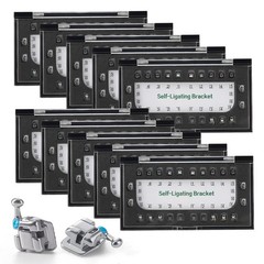 10X AZDENT Dental Ortho MIM Self Ligating Bracket Mini Roth.022 Hooks 345