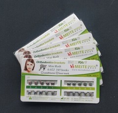 100 Sets Dental Orthodontic Metal Brackets Mini Roth 022 345 hooks Mesh Base