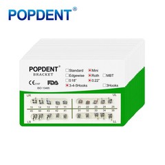 10packs Dental Orthodontic Metal Brackets Mini MBT/ROTH 022/018 345H Monoblock