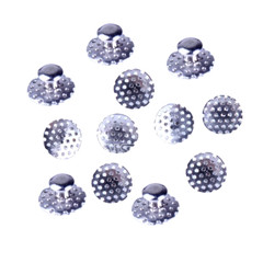 10x Dental Orthodontic Metal Lingual Buttons Bondable Round Mesh Base for Braces