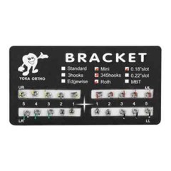 10Set Dental Metal Brackets Braces Mini Roth/MBT 018 Slot 345 hooks Mesh Base