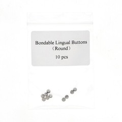 100Pcs Dental Orthodontic Metal Lingual Button Bondable Round with Mesh Base