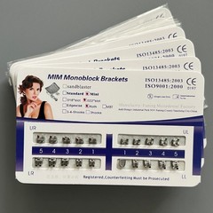 10 Sets Dental Orthodontic Metal Brackets MIM Monoblock Mini Roth 022 no hooks