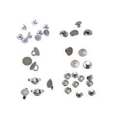 10Pc Dental Orthodontic Lingual Buttons Bondable MIM Round Mesh Base EASYINSMILE