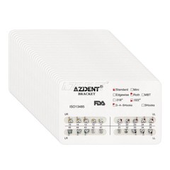 50X AZDENT Dental Orthodontic Metal Brackets Braces Standard Roth.022 Hooks 345
