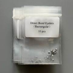 10pcs Dental Orthodontic Lingual Buttons Direct Bond Eyelets Rectanglar Base