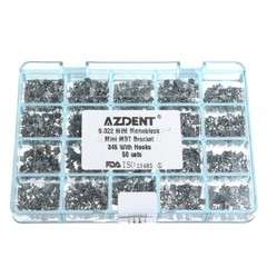 1000pcs 50 Set Dental Orthodontic MIM Monoblock Bracket Mini MBT 022 3-4-5 Hooks
