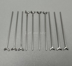 50pcs Dental Ortho Ball Retainer J Clasp Oblique Clasp Bar Y-Type Scheu Style