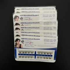 Dental Orthodontics MIM Monoblock Brackets Mini Edgewise 022 no hooks Mesh Base