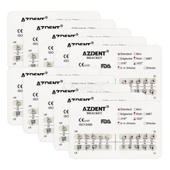 100X AZDENT Dental Orthodontic Bracket Braces Standard Roth Slot.022 Hooks 3-4-5