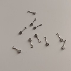 10Packs 100Pcs Bondable Sliding Crimpable Hook Long Curved Left Right 10Pcs/pack