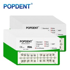 10packs Dental Orthodontic Metal Brackets Mini MBT/ROTH 022/018 345H Monoblock