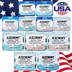 Tubos bucales ortodoncia dental Roth MBT 022/018 1er/2do Monobloque/Base Malla