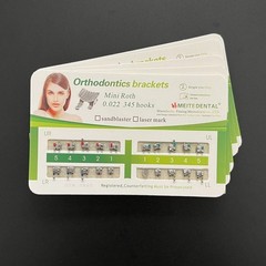 5 Sets Dental Orthodontic Metal Brackets Mini Roth 0.022″ Hooks 345 Mesh Base