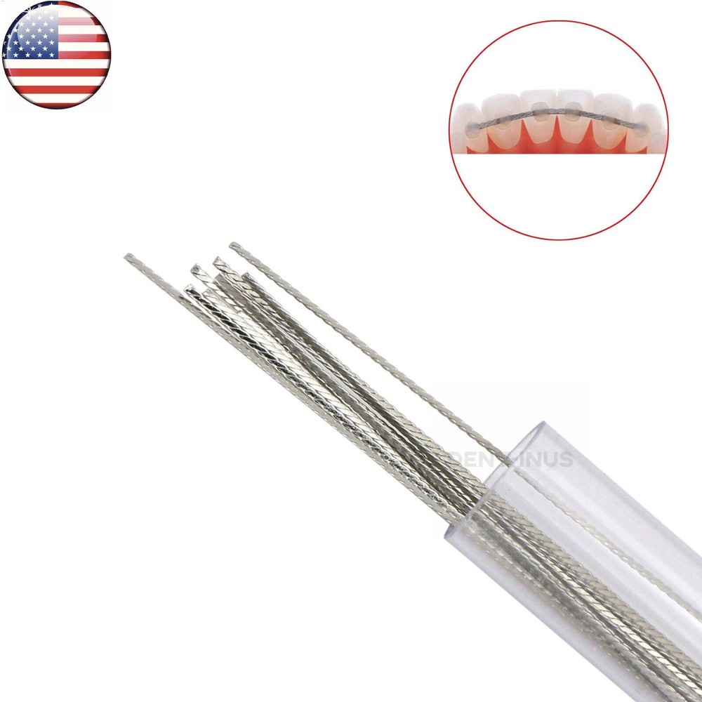 US Dental Orthodontic Retainer Wire Stainless Steel Flat Lingual 0.010″x0.028″