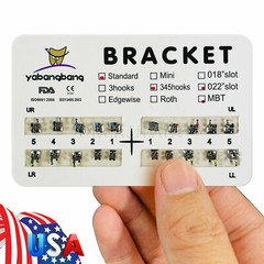 Dental Metal Brackets braces Mini/Standard MBT/Roth 022/018 Hooks 3/345 USA