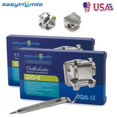 2packs Easyinsmile Orthodontic Self Ligating Brackets Braces Roth MBT Hook 022