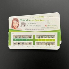 5 Sets Dental Orthodontic Metal Brackets Mini Roth 022 345 hooks Mesh Base