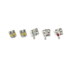 Dental Orthodontic Metal Brackets MIM Roth MBT 018 022 345 Hooks Mini Twin Black