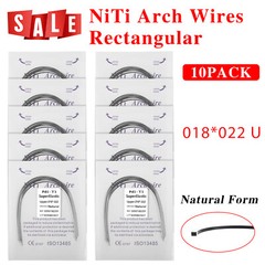 100pc Dental Ortho Niti Natural Form Super Elastic Rectangular Arch Wires 18x22U
