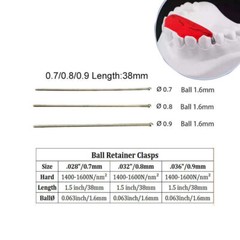 Dental High Quality 0.7mm/0.8mm/0.9mm Fixed Position Correct Ball Retainer Clasp