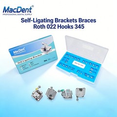 Dental Orthodontic Self-Ligating Brackets Braces Roth 022 Hooks 345&4Buccal Tube